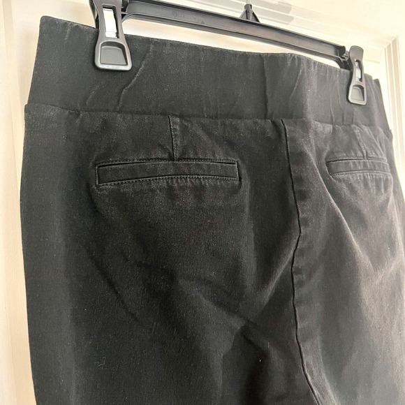 Soft Surroundings Crop Pants Medium Black Stretch Mid-Rise Straight Leg - Picture 8 of 12